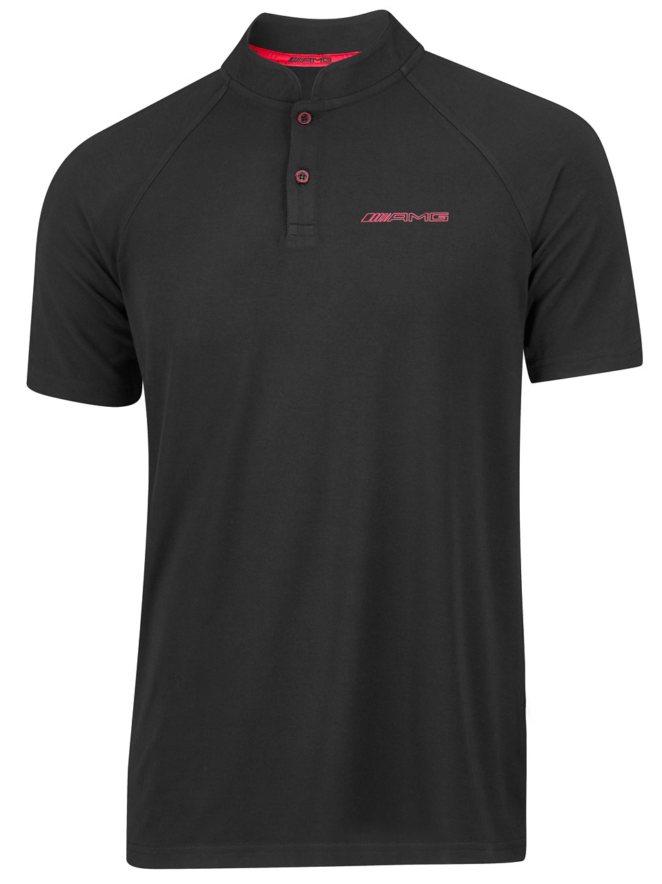 AMG men's polo shirt black/red - B66958895