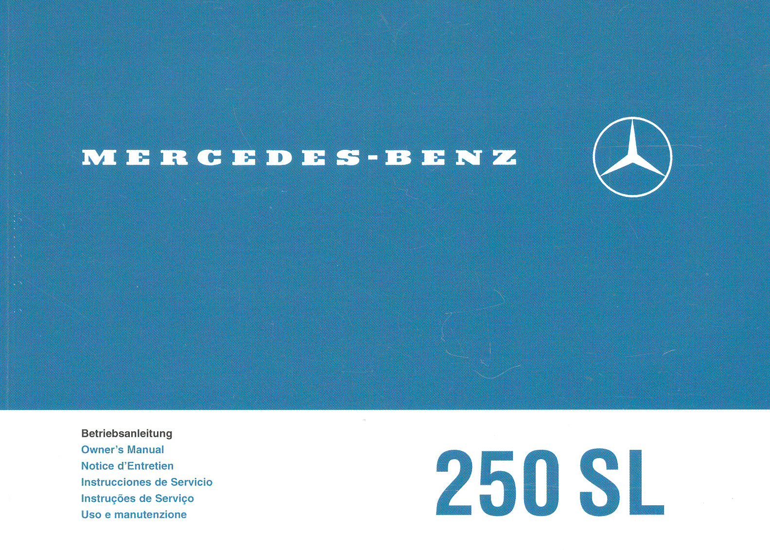 Owners Manual W 113 250 Sl Germanenglish